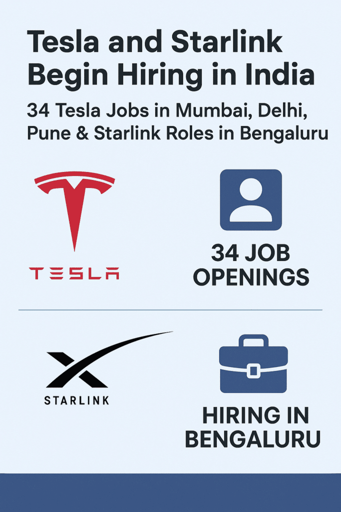 Tesla and Starlink Begin Hiring in India